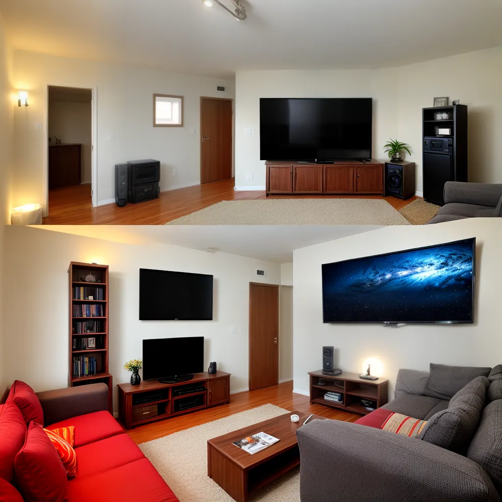 sala estar tv sofa luzes