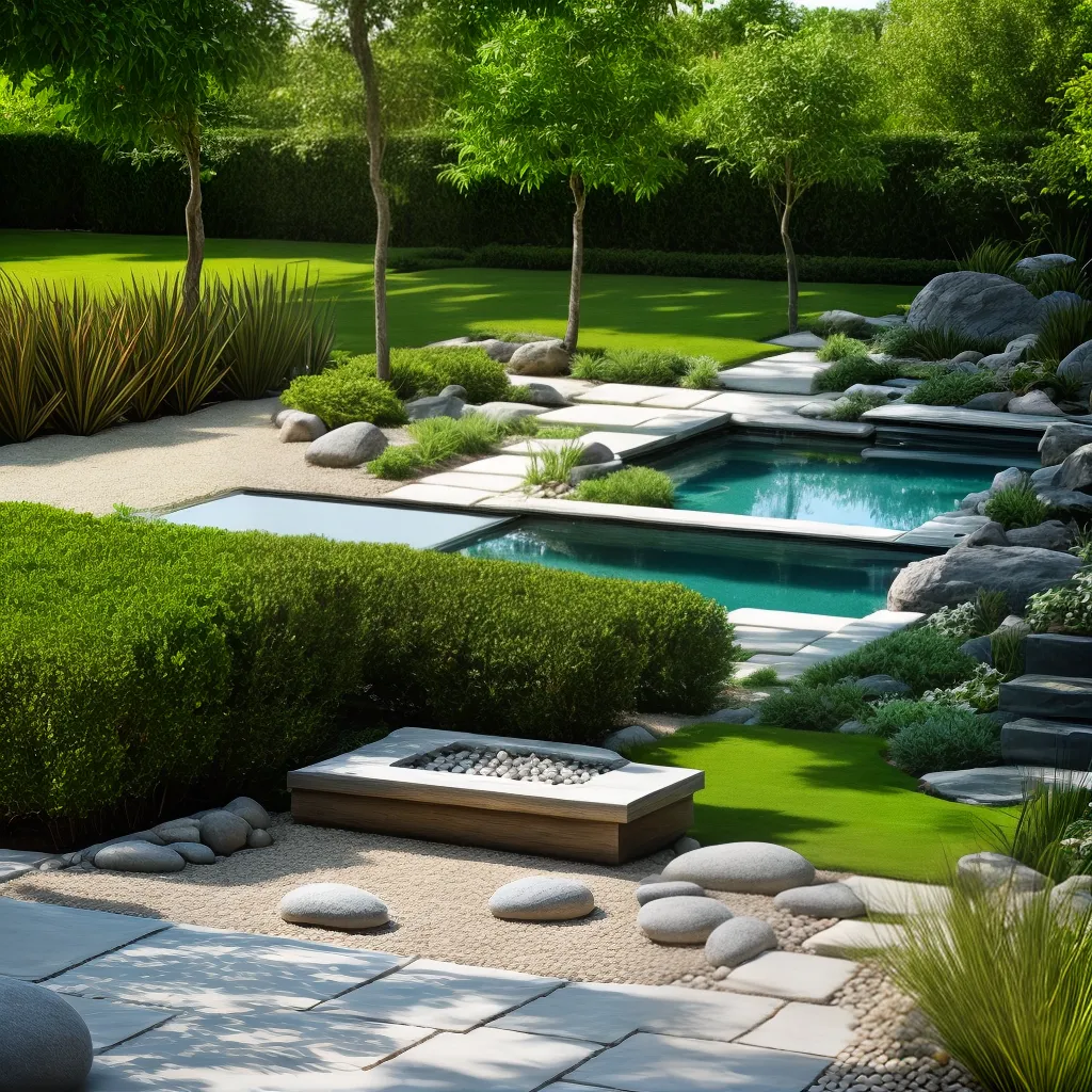 jardim zen pedra brita agua