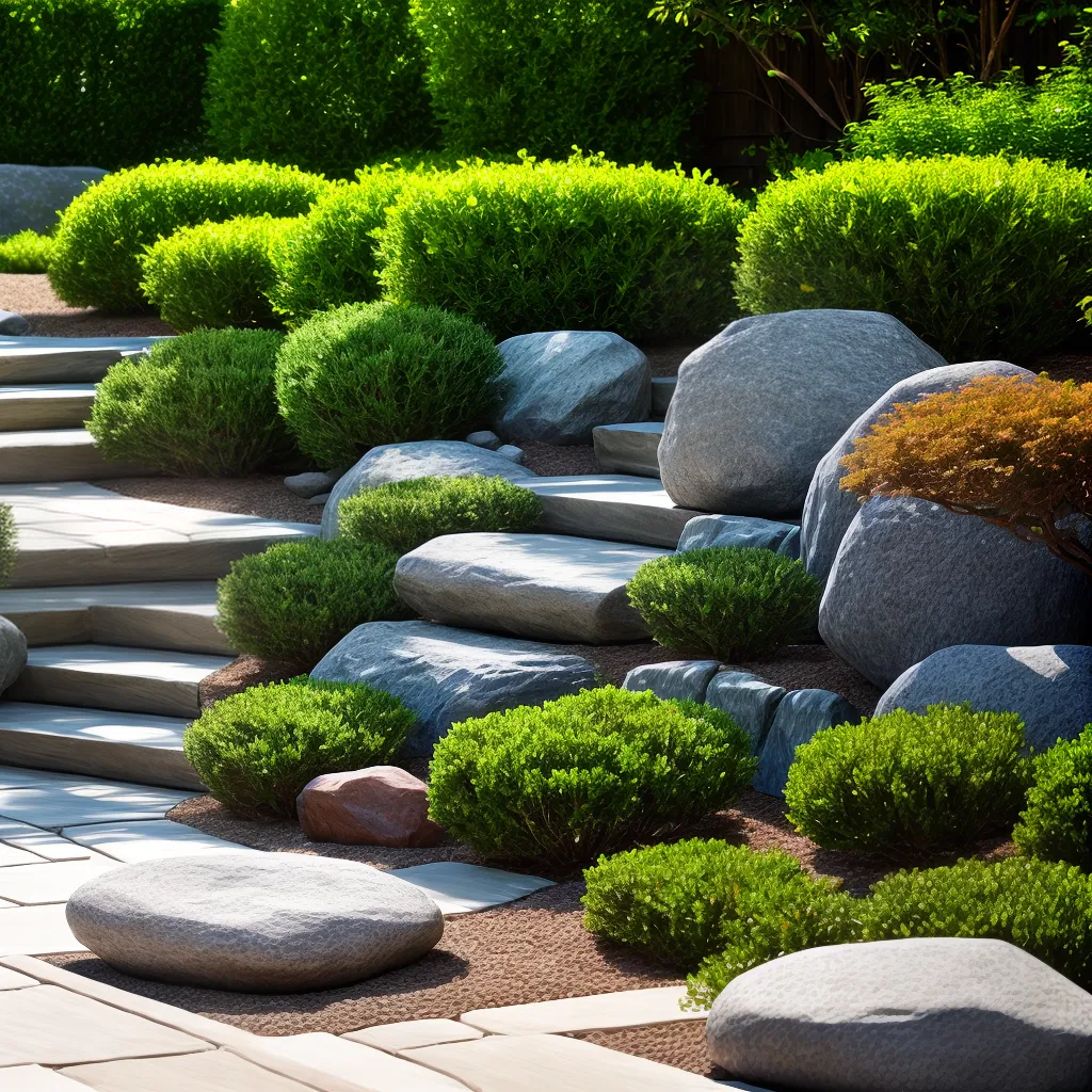 jardim zen caminho pedras agua