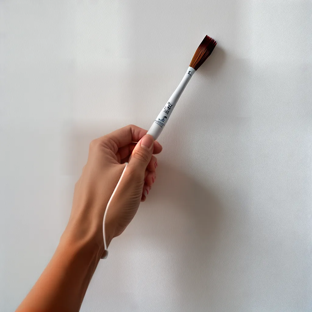 pincel pintura branca parede iluminada pincel pintura branca parede iluminada
