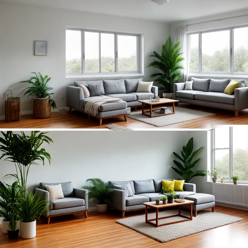 sala arejada janelas moveis plantas