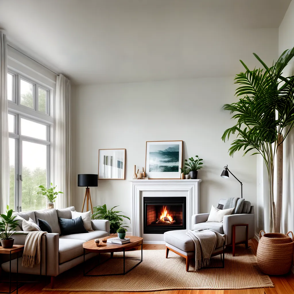 sala estar confortavel janelas natureza