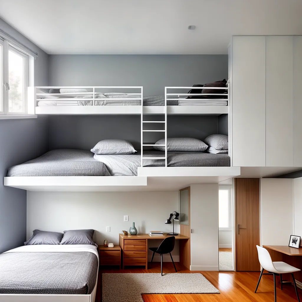 quarto moderno beliche metalico 1