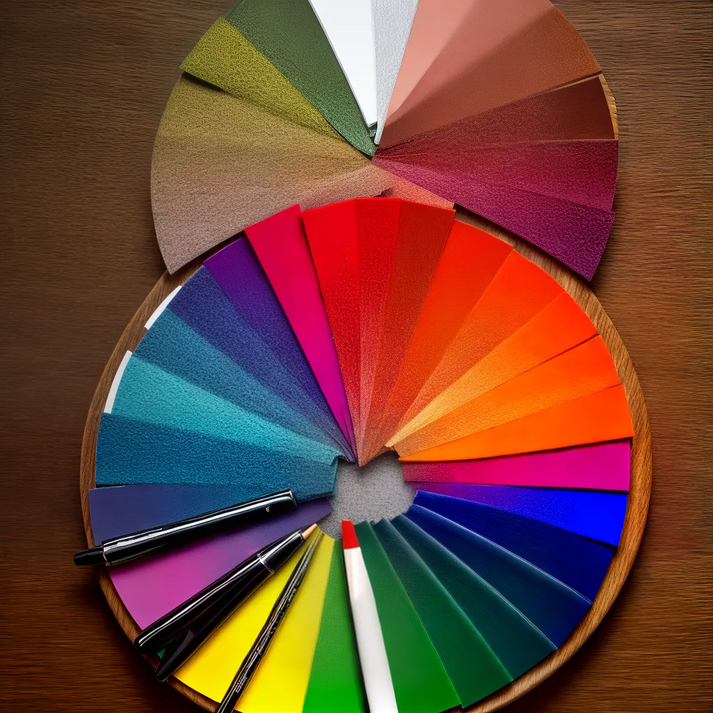 roda de cores paleta variedade