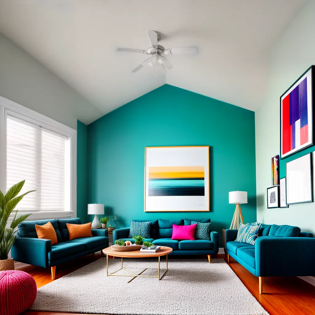 sala vibrante parede teal colorida sala vibrante parede teal colorida