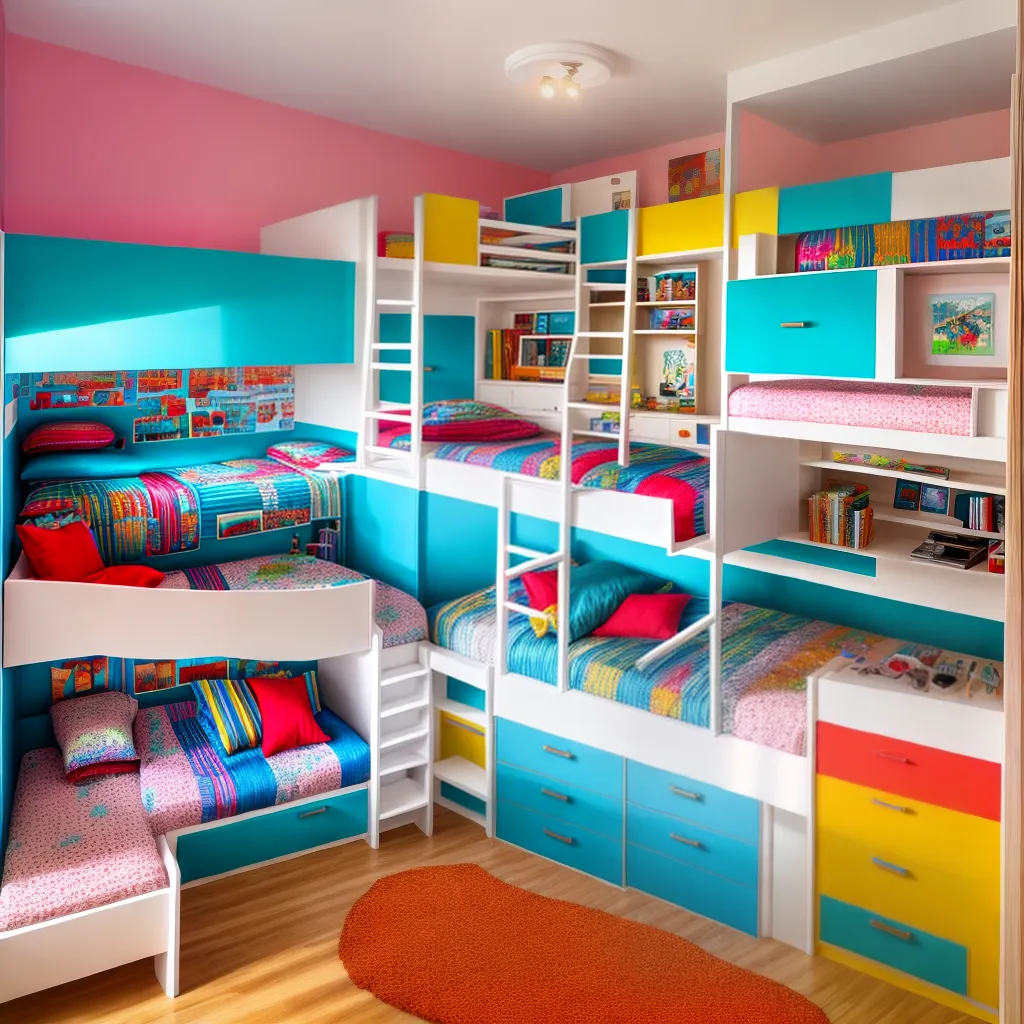 quarto colorido beliche personalizado