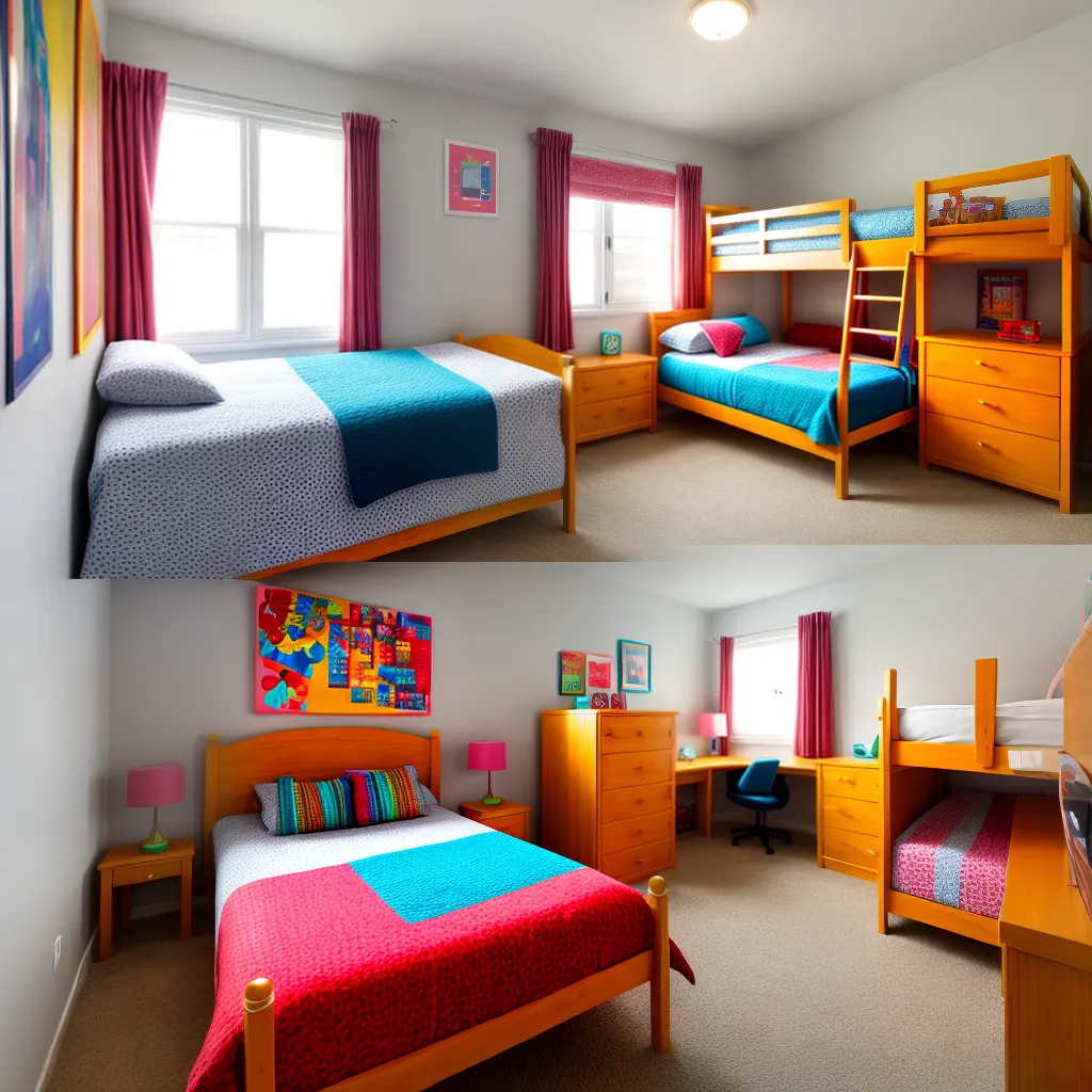 quarto colorido beliche personalizado 1