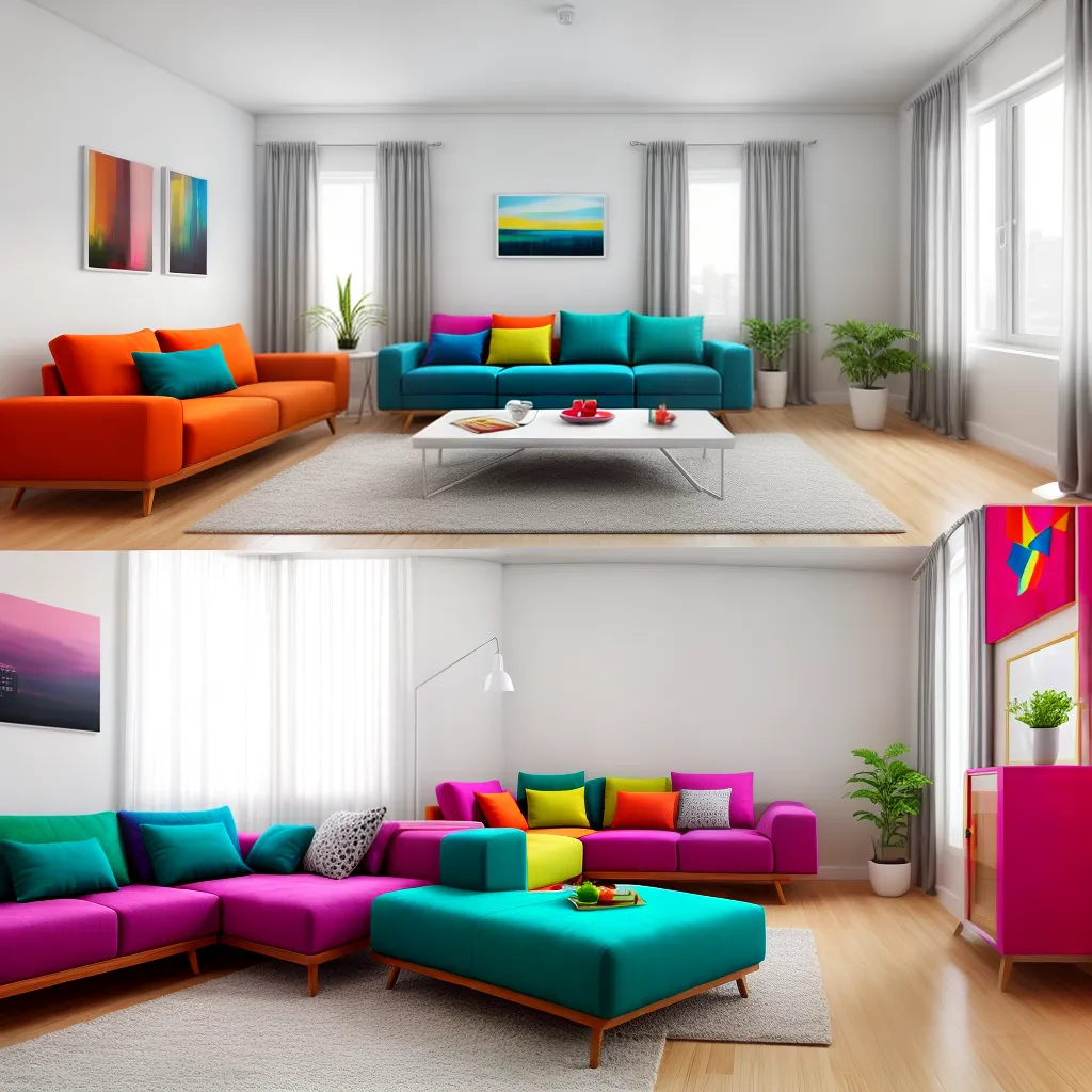 sala vibrante sofa colorido arte abstrata sala vibrante sofa colorido arte abstrata