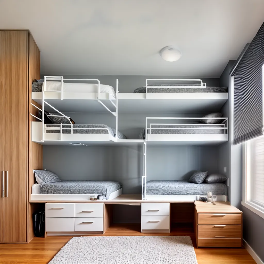 quarto moderno beliche gavetas