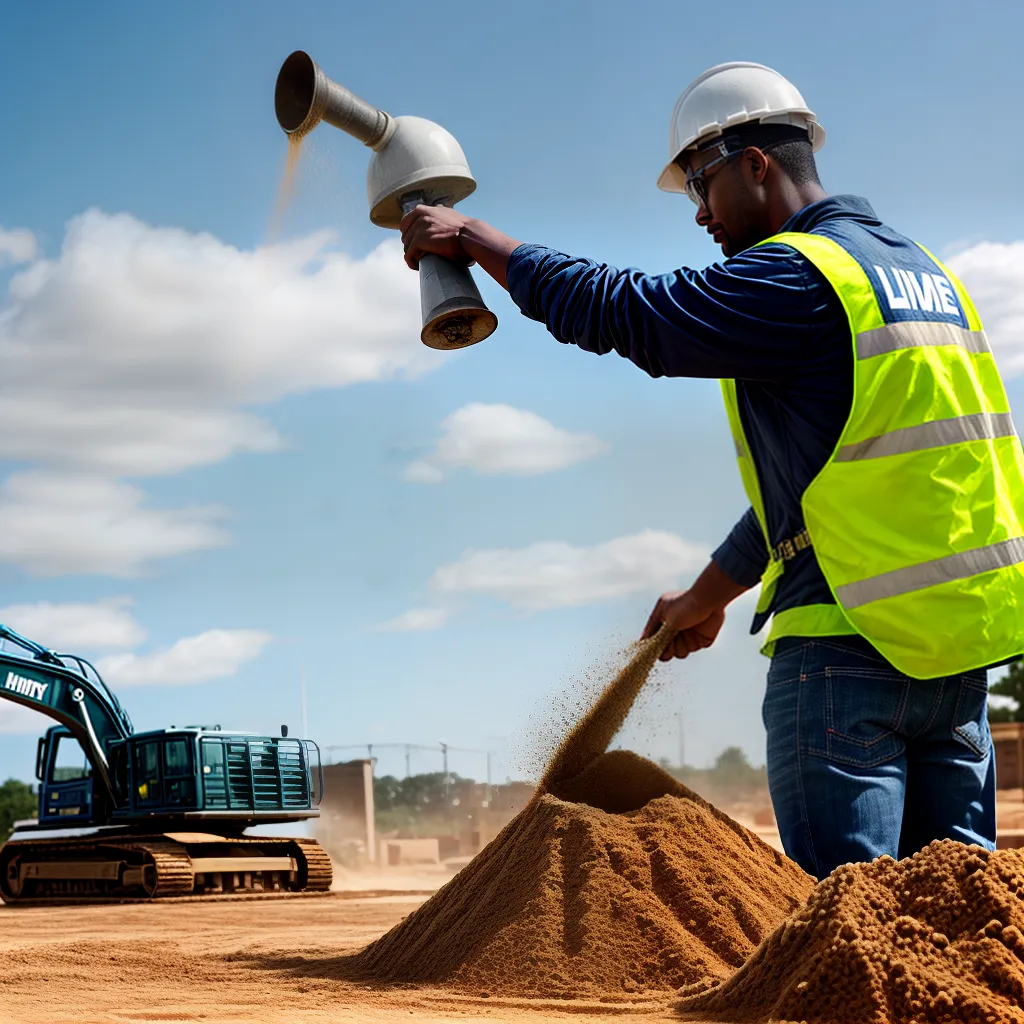 mistura cal areia cimento construcao