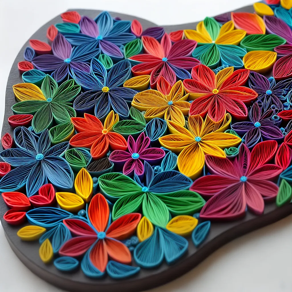 arte quilling colorida detalhes intrincados arte quilling colorida detalhes intrincados