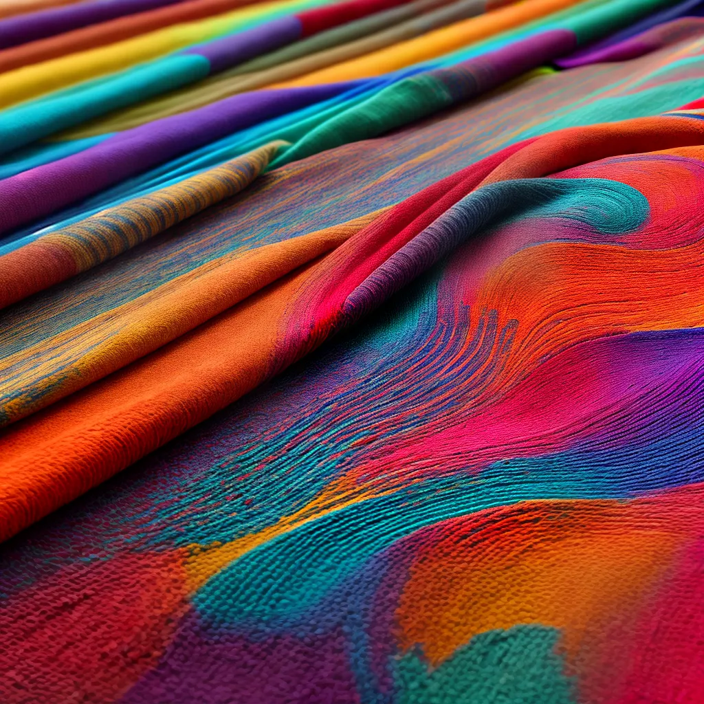 tecido colorido mergulho tingimento