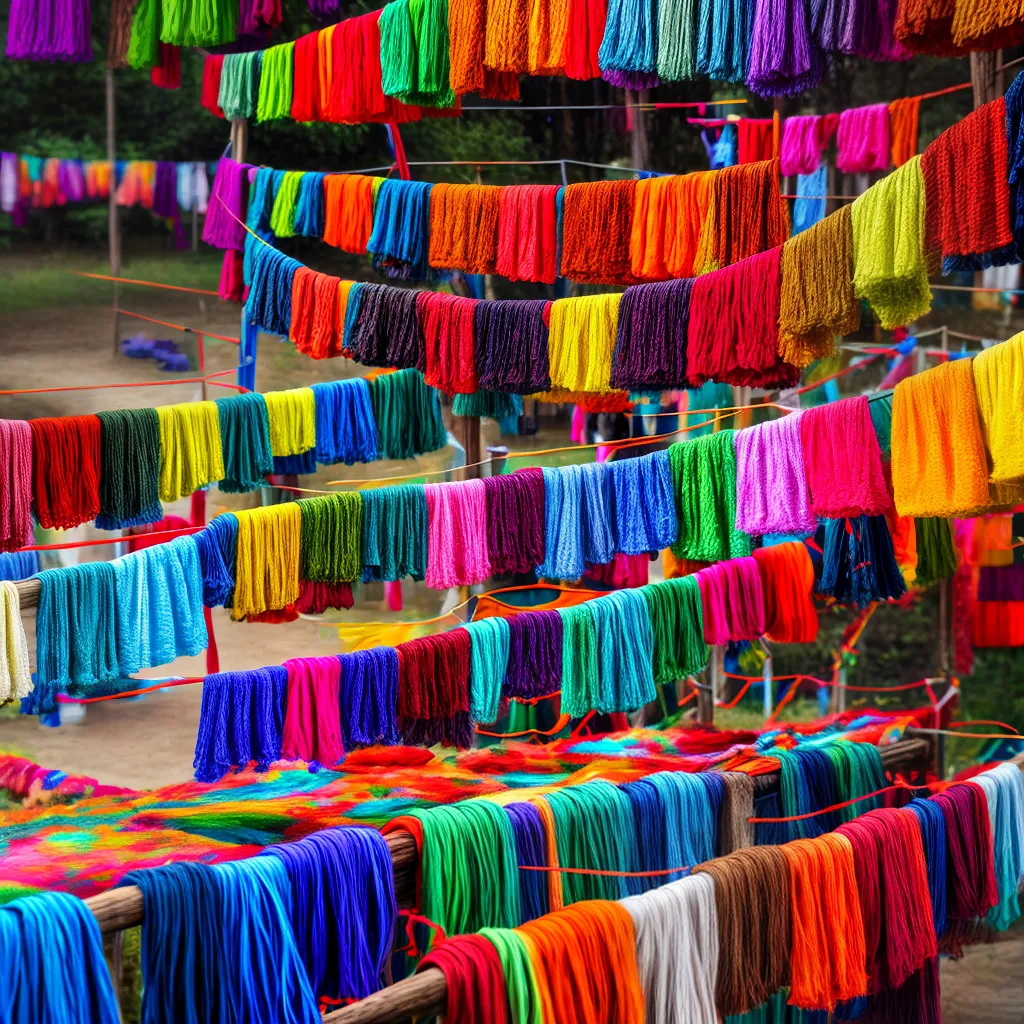 tecidos coloridos processo tingimento