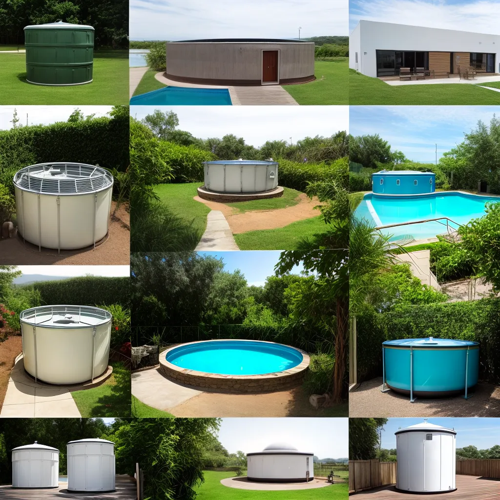 tanques agua cilindrico concreto plastico slimline subterraneo