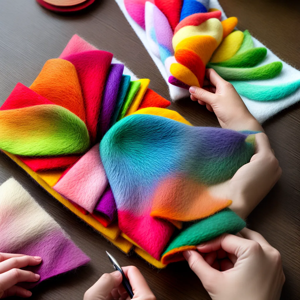 arte feltragem maos coloridas