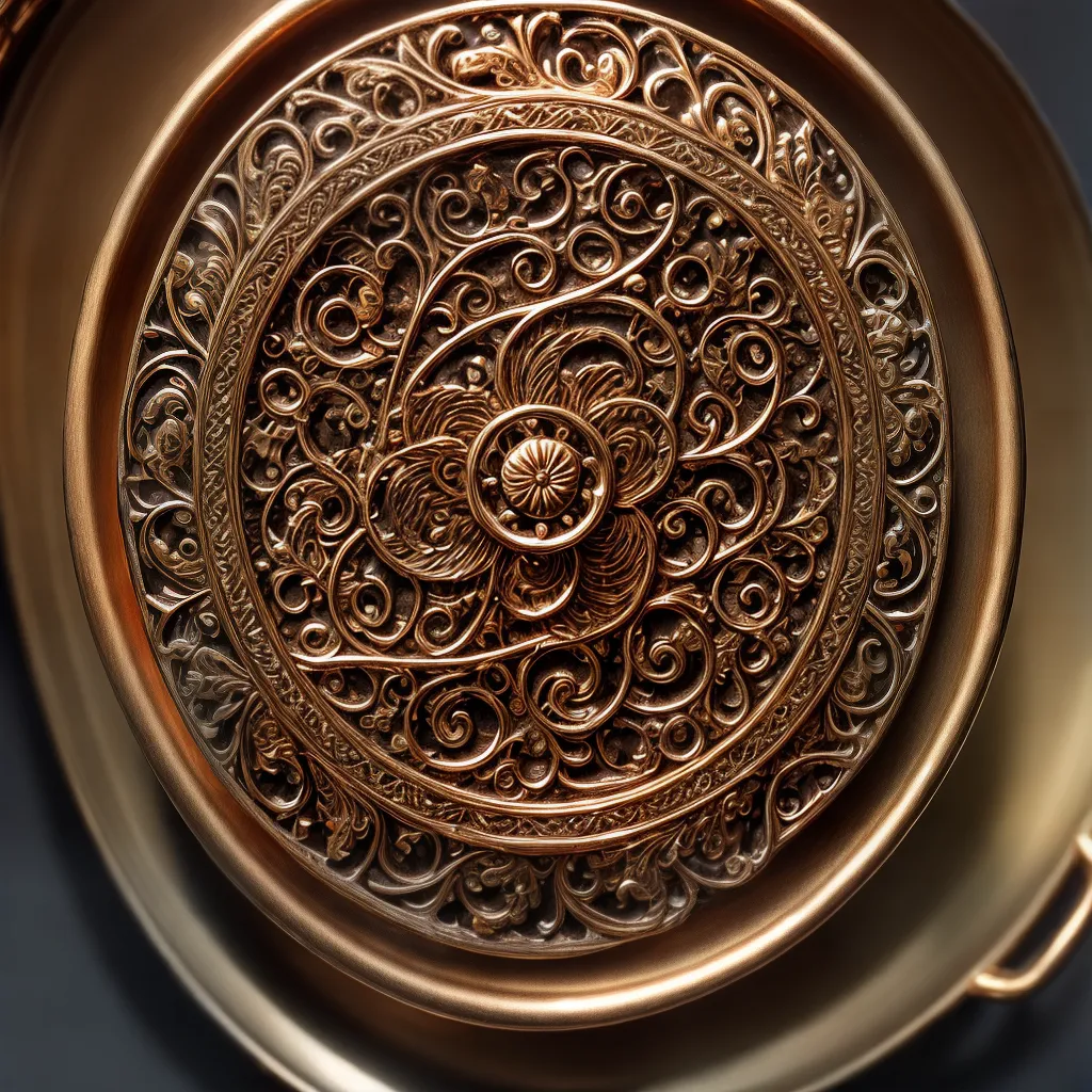 arte metalica encanto detalhes cobre latao