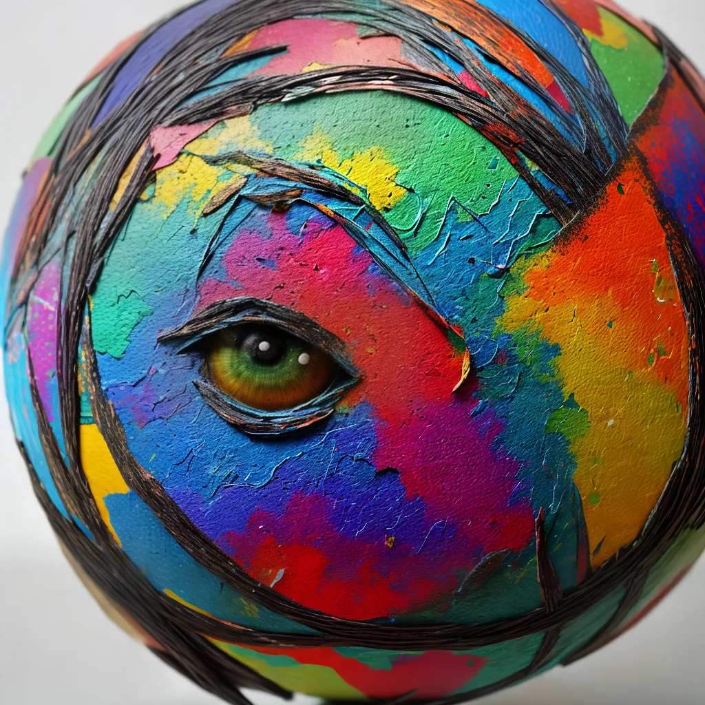 esculturas papier mache coloridas versatilidade