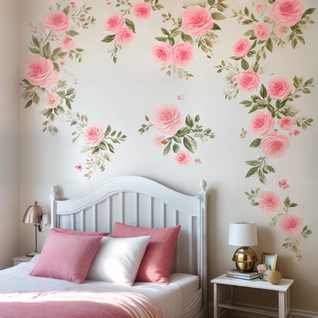 parede decorada adesivos romanticos 1