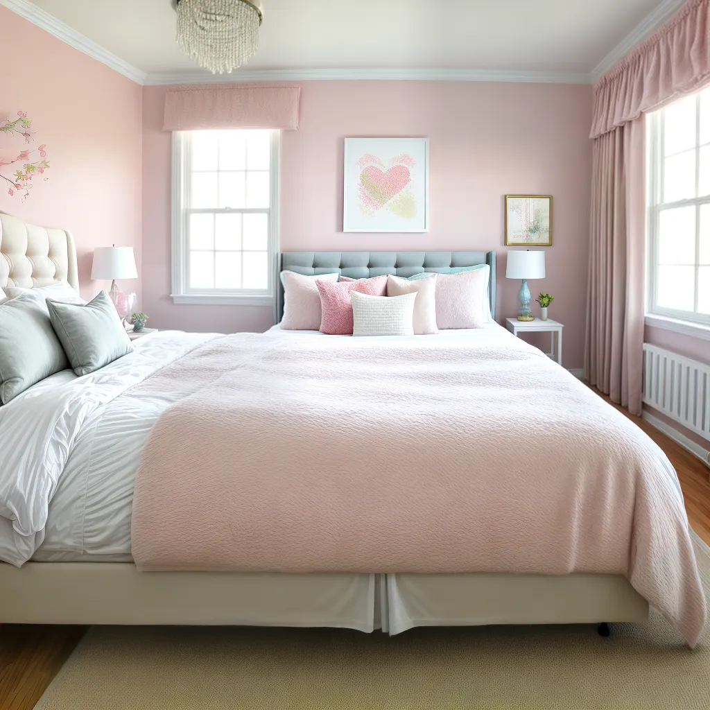 quarto romantico decorado adesivos amor