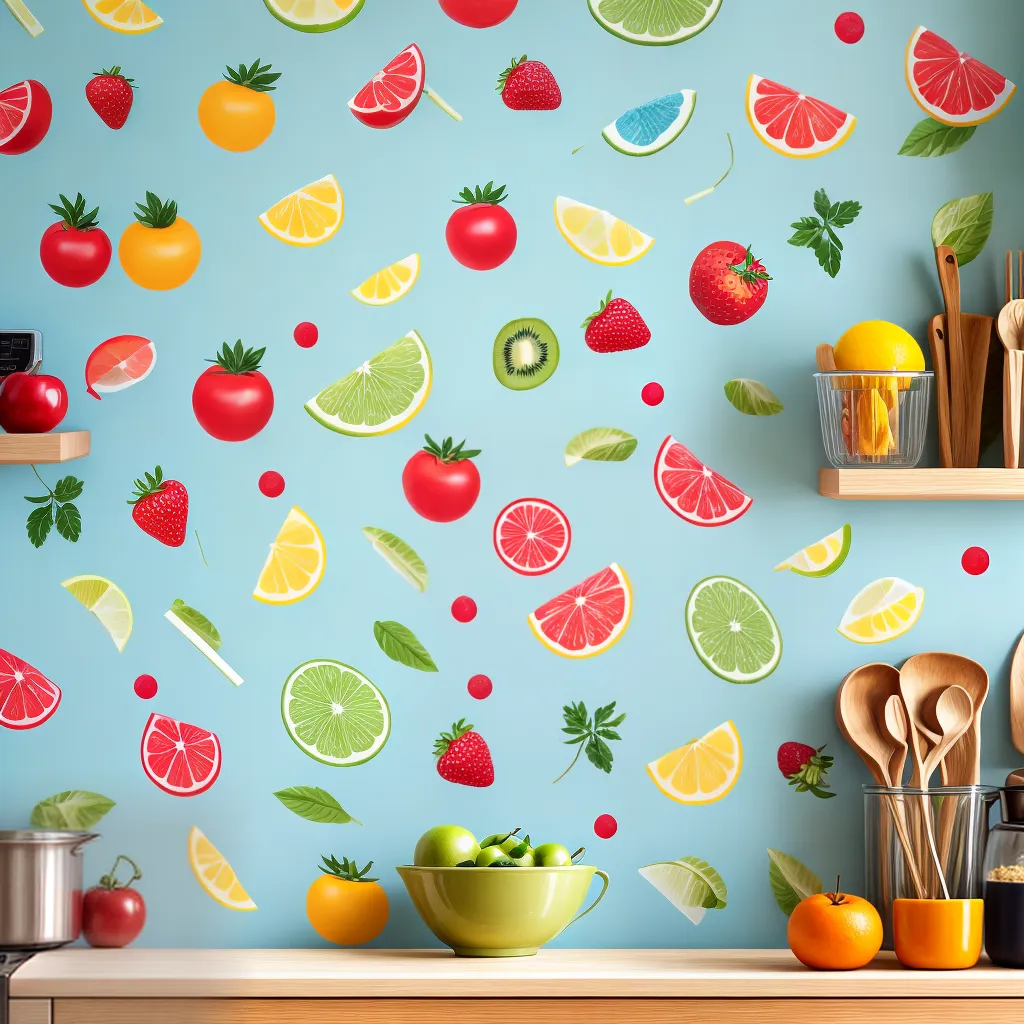 adesivos cozinha frutas utensilios citacoes