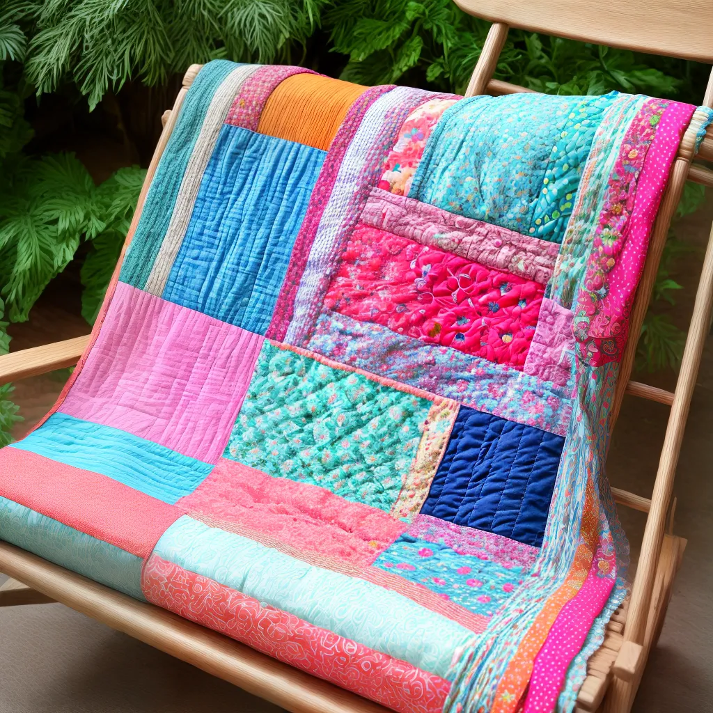 colcha patchwork cadeira balanco madeira colcha patchwork cadeira balanco madeira