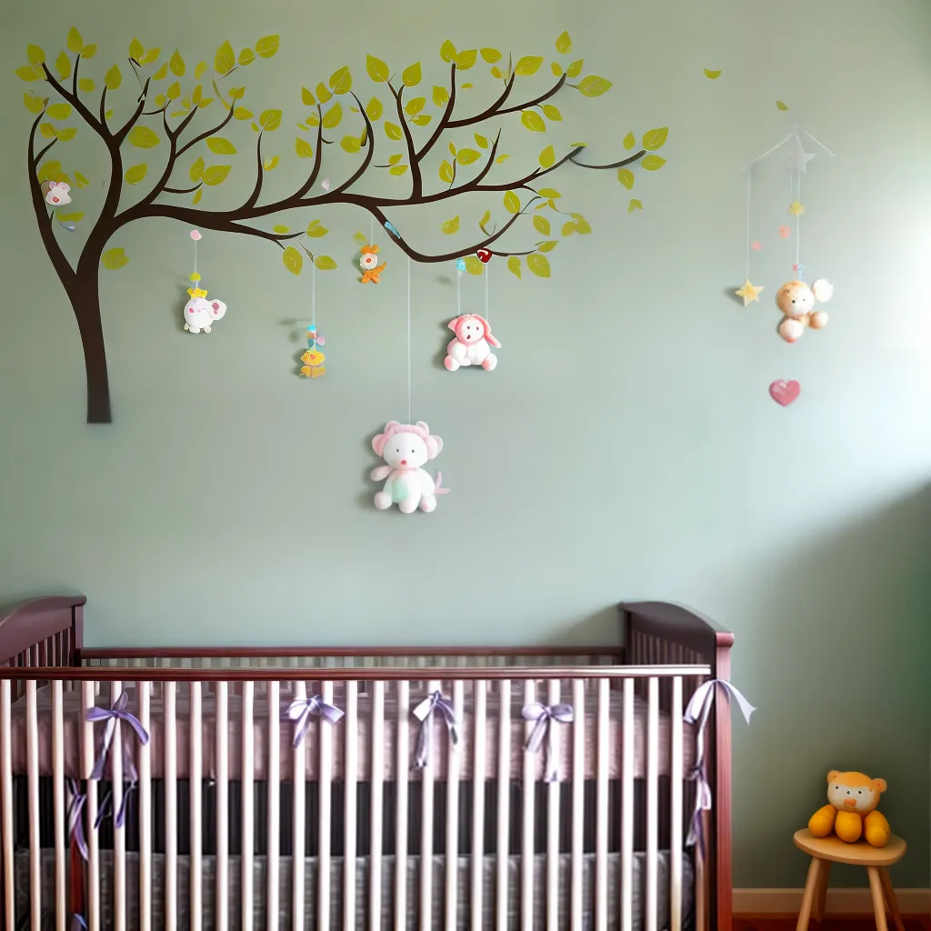 quarto bebe adesivos animais arvore