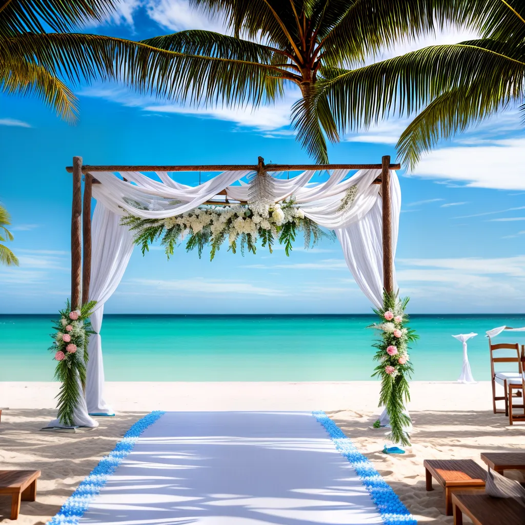 casamento praia decoracao areia cortinas flores