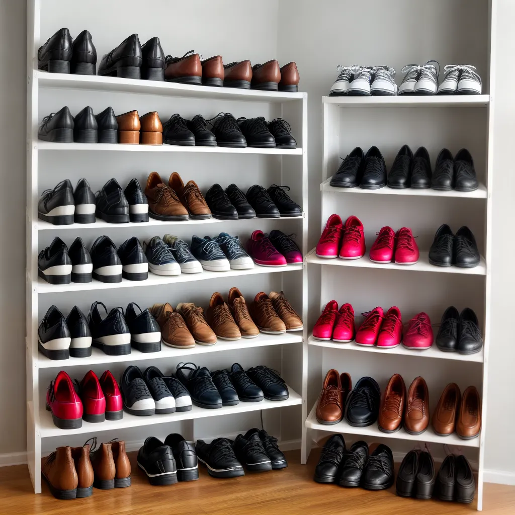 rack sapatos organizado variedade estilos 1