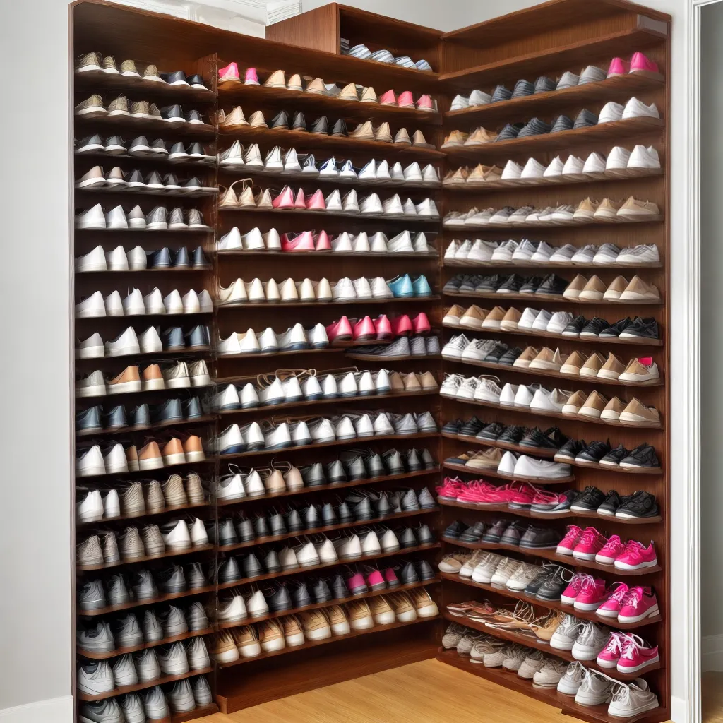 rack organizado sapatos armazenamento