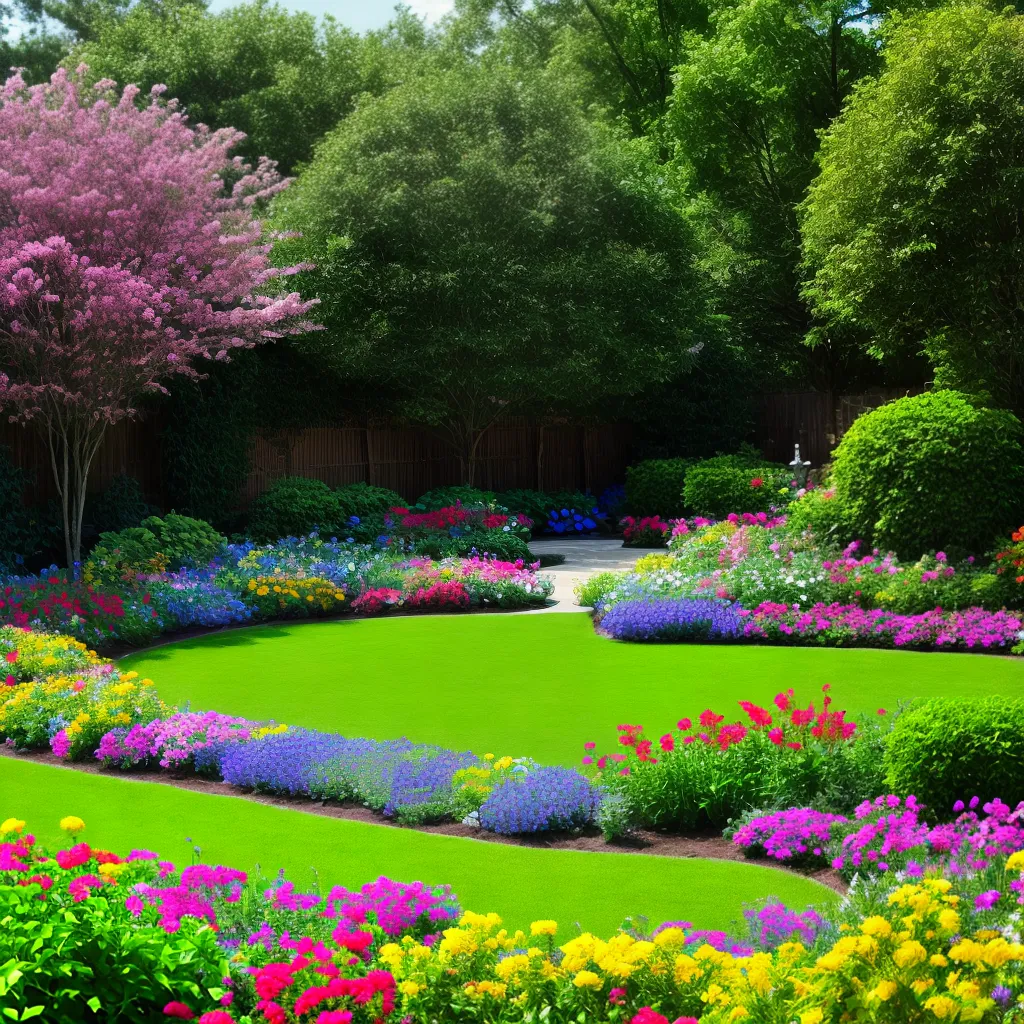 jardim vibrante flores cercado
