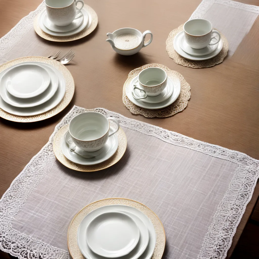 mesa jantar bordado pastel elegancia