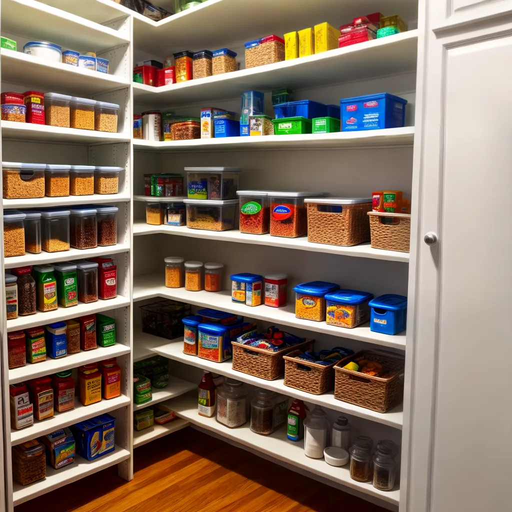 despensa organizada alimentos limpa