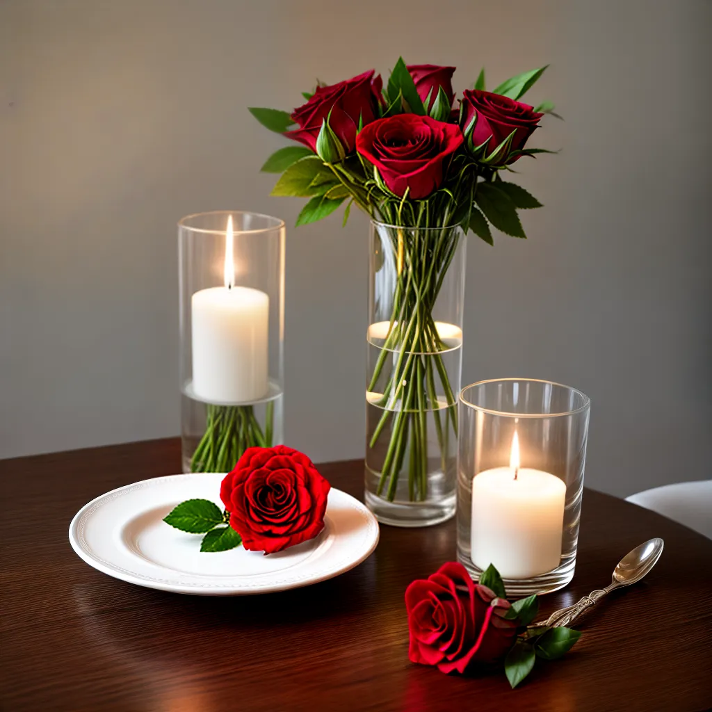 mesa jantar romantica rosas velas mesa jantar romantica rosas velas