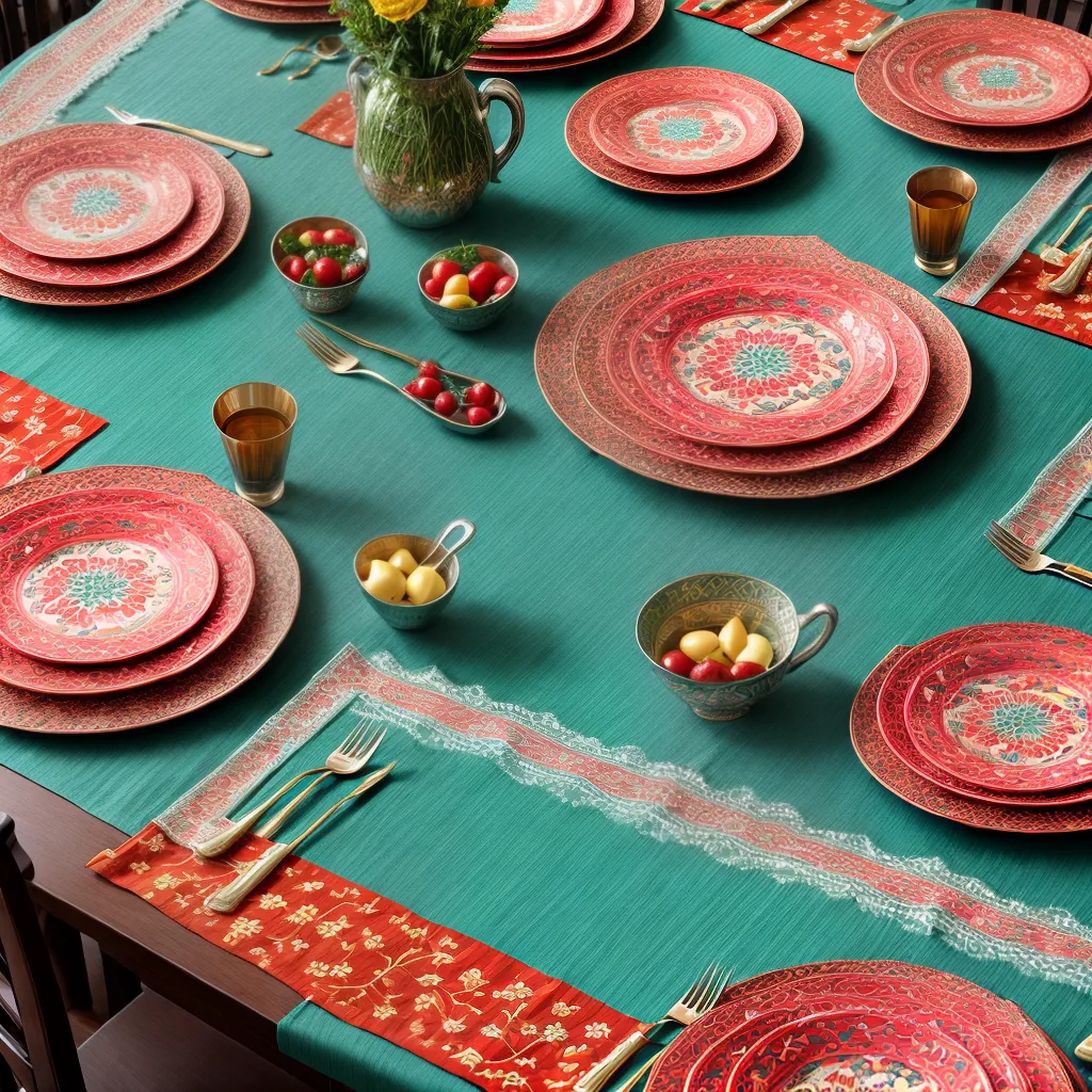 mesa junina placemats coloridos