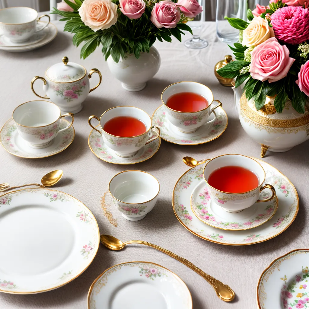 mesa cha tarde sousplats floral