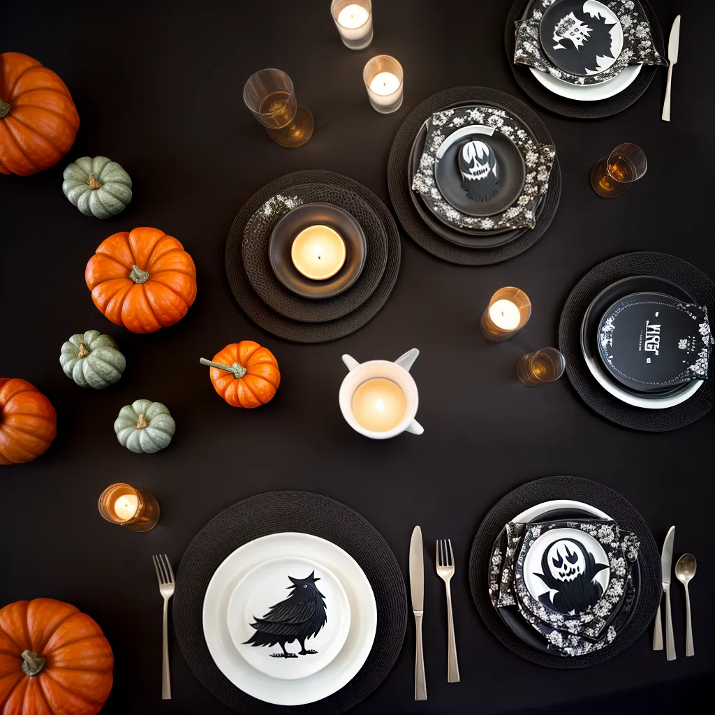 mesa halloween placemats tematicos