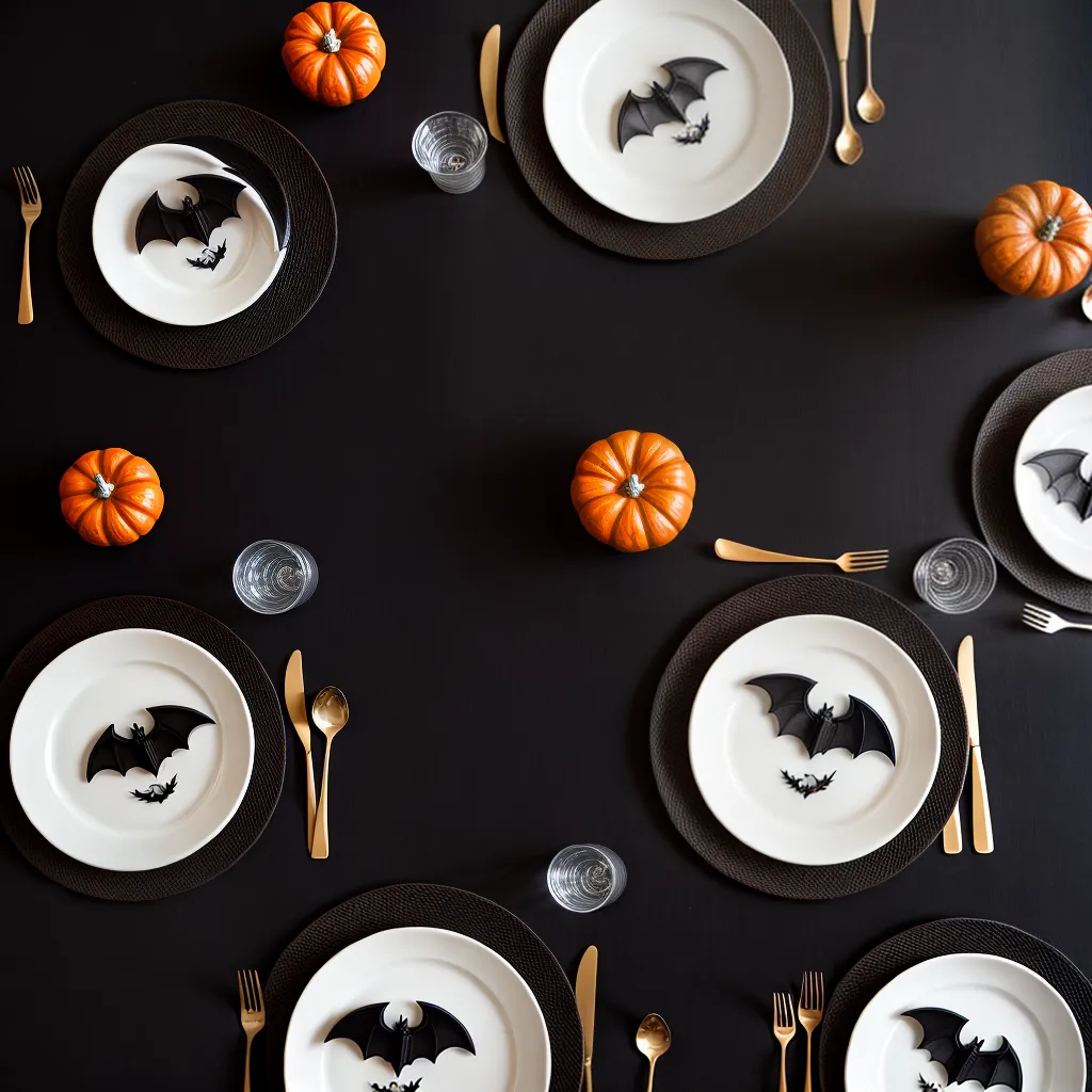 mesa tematica halloween placemats assustadores