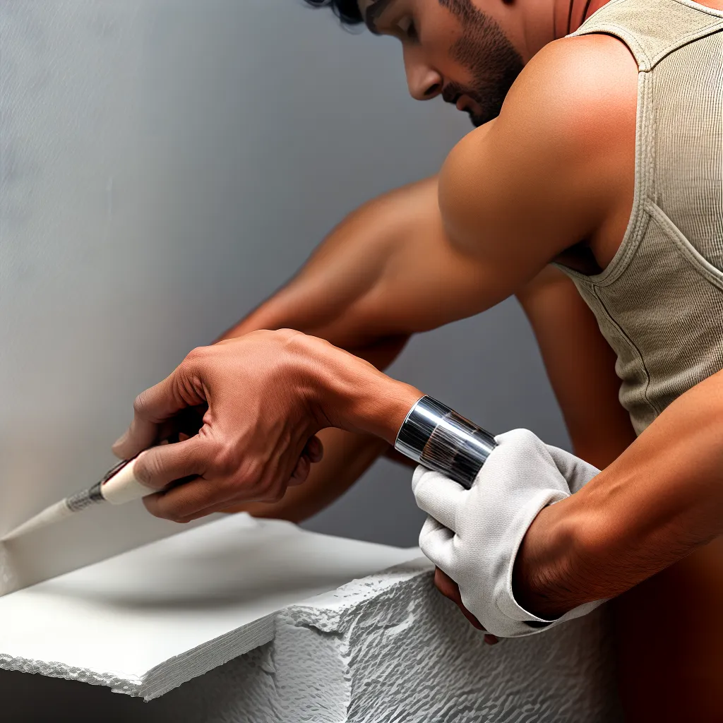 artesao aplicando gesso parede artesao aplicando gesso parede
