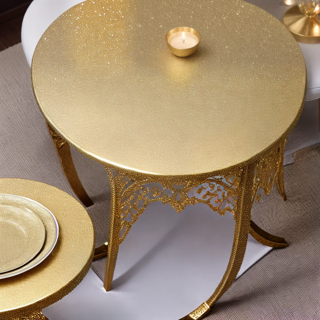 mesa luxuosa beads brilho