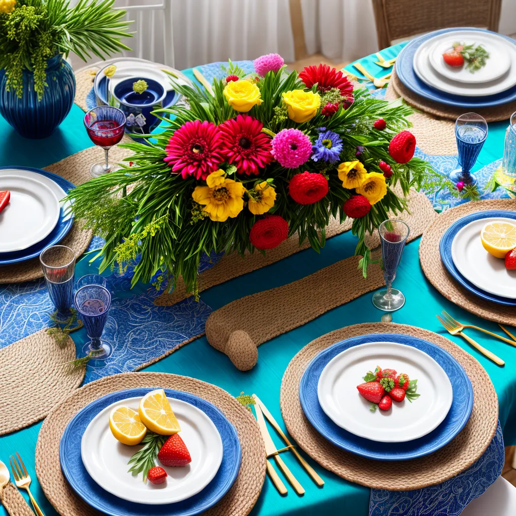 mesa mediterranea placemats coloridos mesa mediterranea placemats coloridos