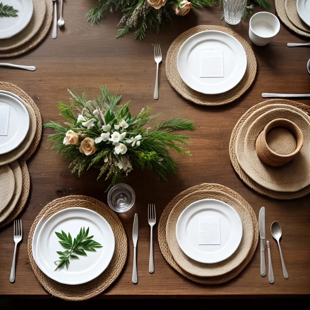 mesa rustica sousplats juta sisal