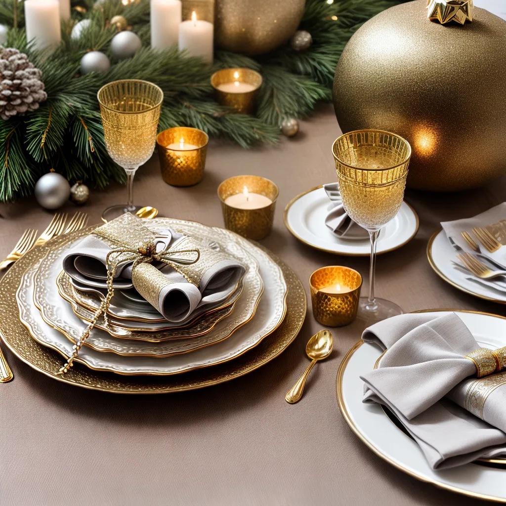 mesa ano novo ouro prata glamour mesa ano novo ouro prata glamour