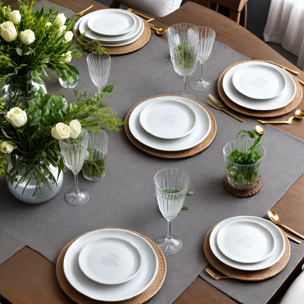 mesa jantar sousplats vidros sofisticada