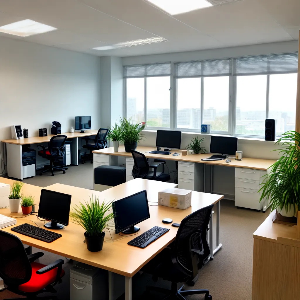 escritorio organizado luz natural distanciamento escritorio organizado luz natural distanciamento