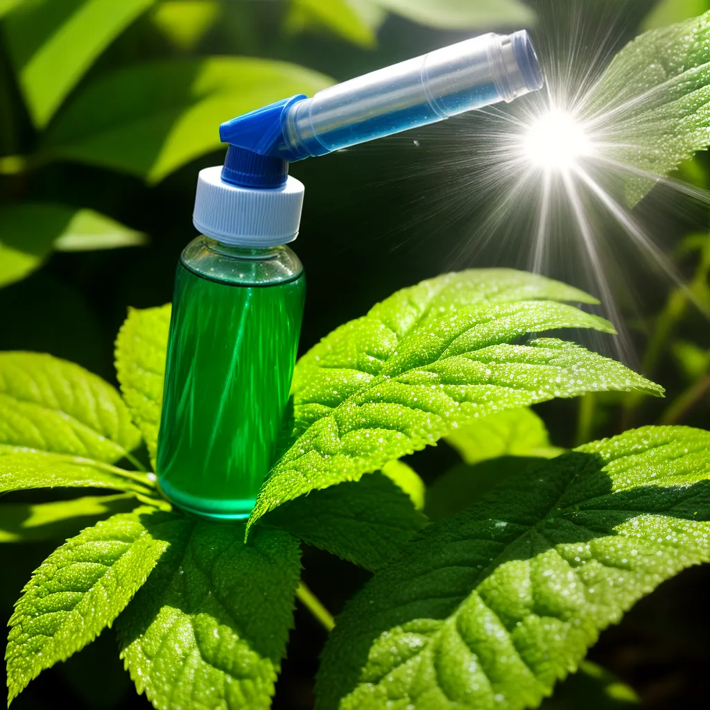 controle pragas spray maos planta