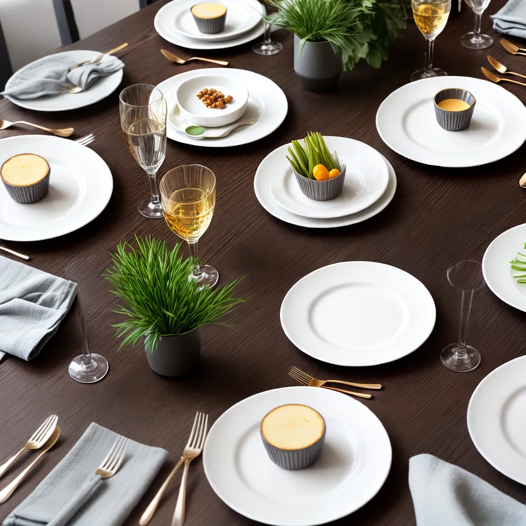 mesa executiva sousplats elegantes