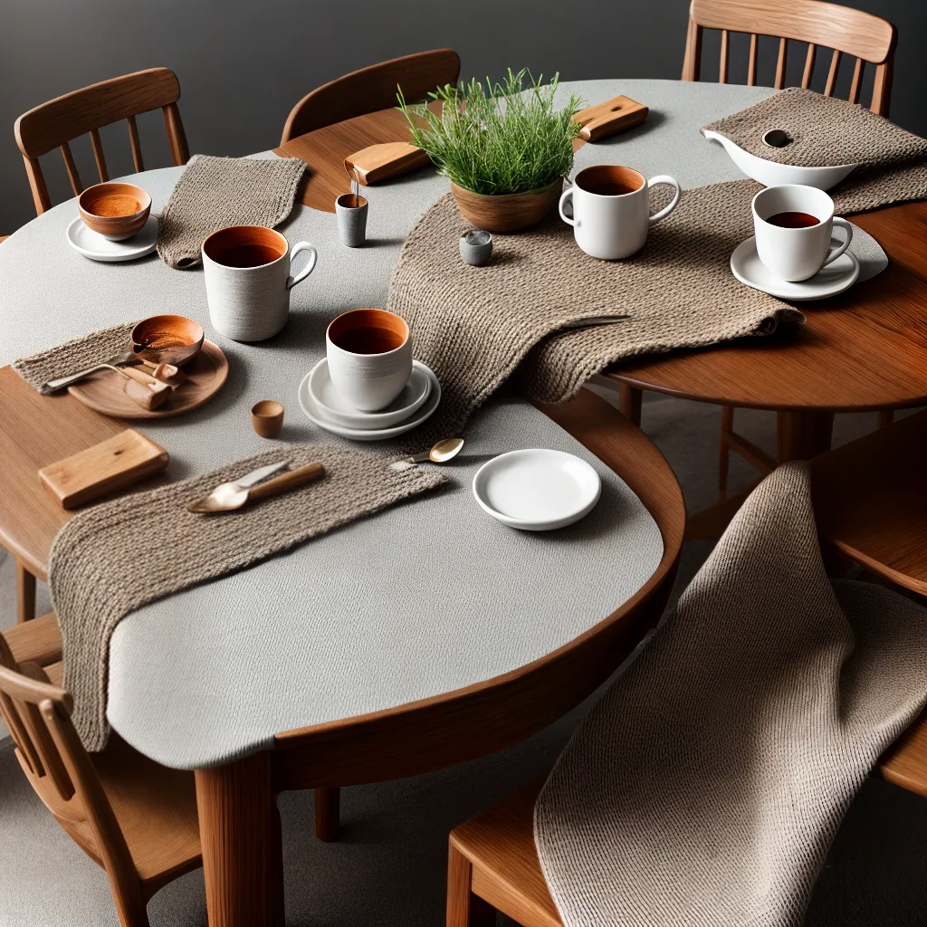 mesa acochegante sousplats laswool trico