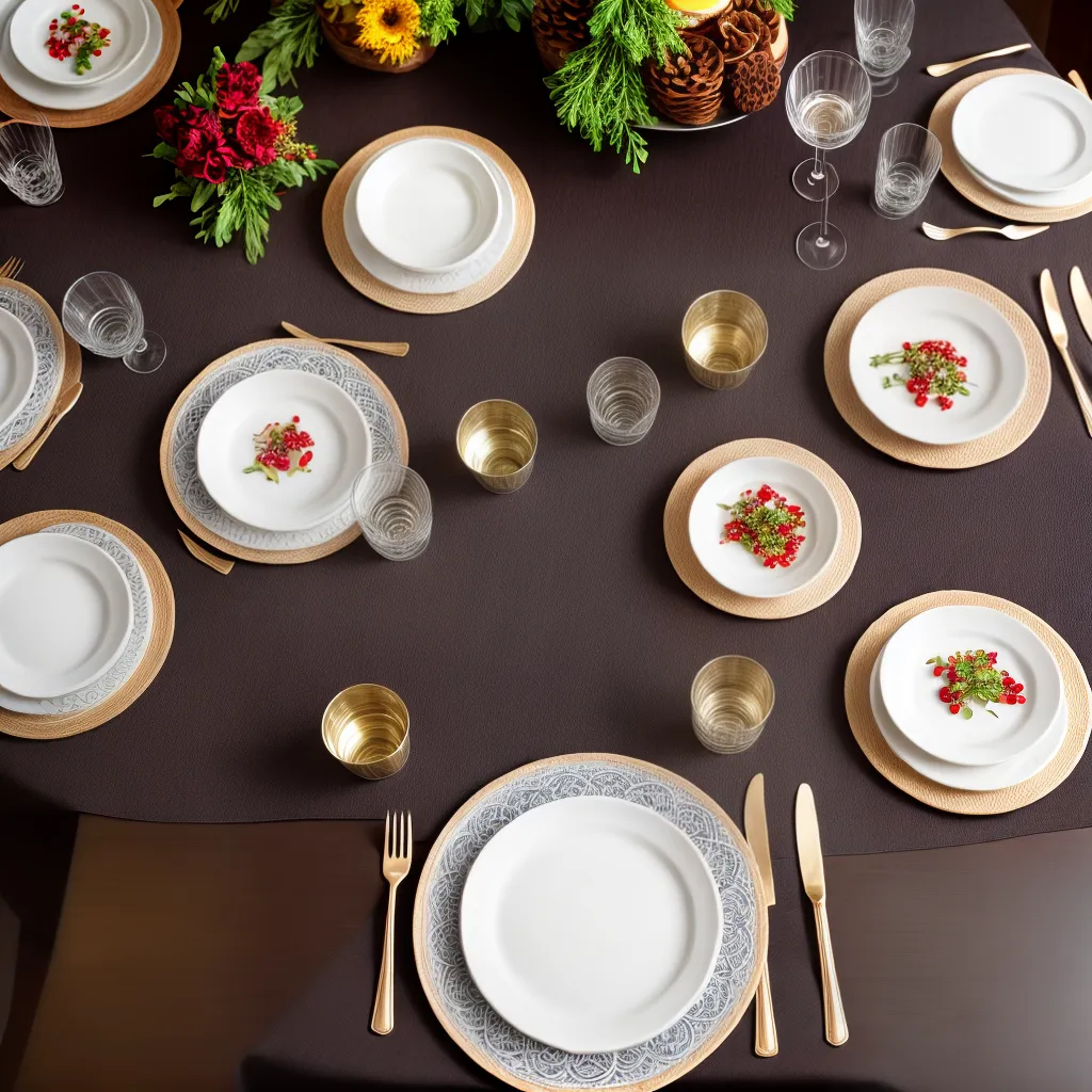 mesa jantar placemats designs elegante