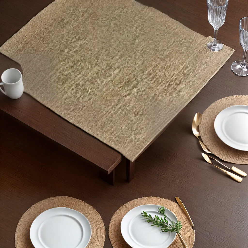 mesa jantar placemats elegantes intrincados