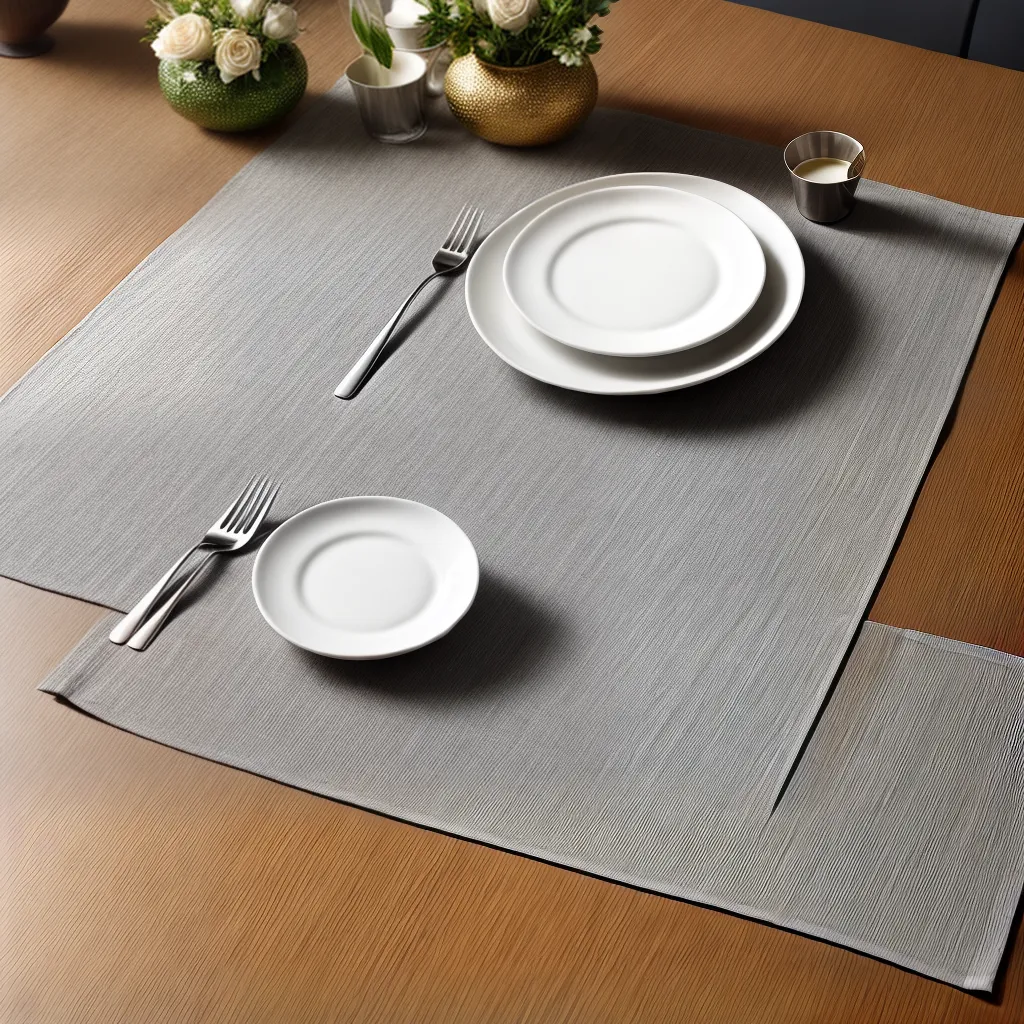 mesa jantar placemats design intrincado